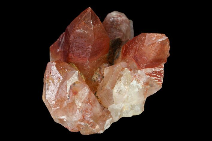 Natural, Red Quartz Crystal Cluster - Morocco #135675